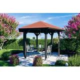 SKANHOLZ Pavillon Nancy 2, 6-Eck, BxT: 420x364 cm grau