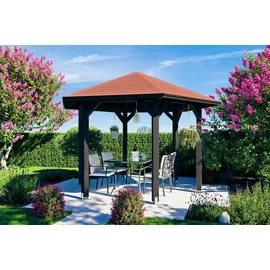 SKANHOLZ Pavillon Nancy 2, 6-Eck, BxT: 420x364 cm grau