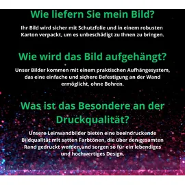 WallArena LEINWANDBILD Abstrakt Löwe Wohnzimmer 60x40