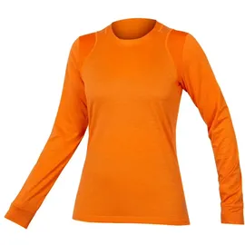Endura Singletrack L/S Damen Bikeshirt-Orange-XS
