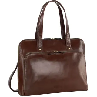 LEONHARD HEYDEN Cambridge Schultertasche Leder 41 cm Laptopfach rotbraun