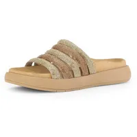 Gabor Pantolette, Plateau, Sommerschuh, Schlappen mit Best Fitting-Ausstattung goldfarben 39 EU