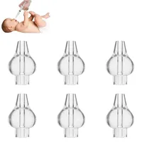 XENQITO 6 Stück Baby Saugspitze der Nasenspritze Silikondüse für Nasenspüler, Baby- Silikon-Nasensaugspitze für Nasenspüler, Silikonteile für Nasenspülung Nasenspüler Nasendusche Kinder 10ml