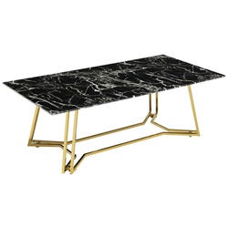 SalesFever Couchtisch, BxHxT: 110 x 40 x 60 cm, Metall/Glas - schwarz