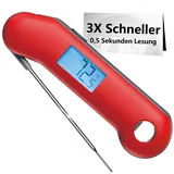 ThermoMaven F1 Turbo Digitales Fleischthermometer –0,5s Sofortanzeige Grillthermometer, ±0,3°C Genau Thermometer Kochen, IP67 Wasserdicht Magnetische Thermometer Kochen, Flaschenöffner Braten BBQ Grill