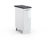 Vicco Apothekerschrank Fame-Line, Weiß Hochglanz, 30 cm, AP Anthrazit, zur Kombination mit weiteren Modulen der Fame-Line Serie