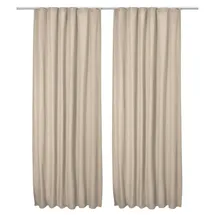 Beautissu Amelie Luna Kräuselband 140 x 245 cm creme 2 St.