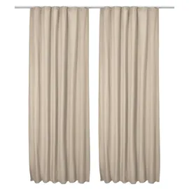 Beautissu Amelie Luna Kräuselband 140 x 245 cm creme 2 St.