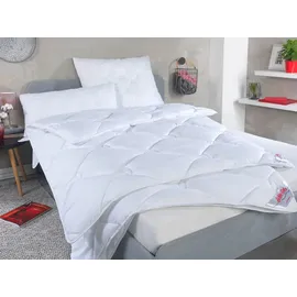 fan Frankenstolz Schlaf-Gut Lyocell Microfaser Bettdecke Frühjahr Sommer Herbst Winter Steppbett Weiß 135x200 cm waschbar Germany - Weiß