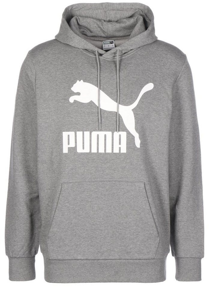 PUMA Hoodie Classics Logo Kapuzenpullover Herren grau|weiß XL (56/58 EU)Outfitter Teamsport GmbH