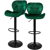 ML-Design Barhocker 59-79 cm Grün 2er Set drehbar gepolstert