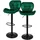 ML-Design Barhocker 59-79 cm Grün 2er Set drehbar gepolstert