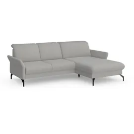 sit&more Ecksofa SIT & MORE "Fashion L-Form", grau (hellgrau), B:253cm H:84cm T:165cm, Sofas, Ecksofa, wahlweise mit Kopfteilverstellung und Vorziehsitz, motorisch