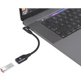 Conceptronic ABBY19B OTG-Adapter für USB 3.2 Gen 2 90° abgewinkeltes zu USB-A