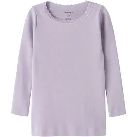 NAME IT Mädchen Nmfkab Ls Top Noos, Lavender Gray, 98 - 98