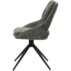 Mendler 2er-Set Esszimmerstuhl HWC-N73 Stoff Chenille grün