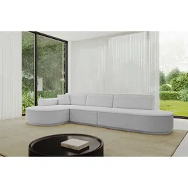 altdecor Ecksofa Ottomane Links MARI-L2-v3 - 328x171x83 cm Hellgrau Bouclé