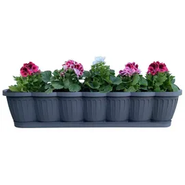 Buri Blumenkasten 80 x 20 x 16,5 cm Anthrazit