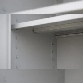 Lüllmann Flügeltürenschrank Aktenschrank 195 x 92 x 50 cm grau/rot