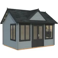 Palmako Gartenhaus Claudia 11,5 m2 - 34 mm hellgrau/anthrazit