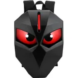 Asixxsix LED-Rucksack, Programmierbarer Motorrad-Rucksack mit LED-Augen, Wasserdichte Hartschalen-Motorradtasche, Farbbildschirm, DIY-Laptop- für Reiten, Radfahren, Reisen