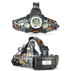Profi Stirnlampe, Kopflampe mit Akku LED