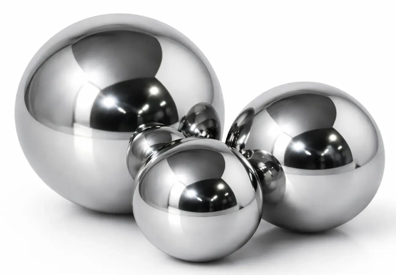 Gartenkugel Edelstahl 20cm Schwimmkugel  - silber