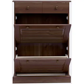 OTTO home Liotta 2 Klappen 1 Schublade 80 x 90 x 35 cm braun lackiert seidenglänzend / braun