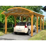 SKANHOLZ Franken Einzelcarport 3,76 x 7,55 m eiche hell inkl. Pfostenanker