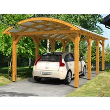 SKANHOLZ Franken Einzelcarport 3,76 x 7,55 m eiche hell inkl. Pfostenanker