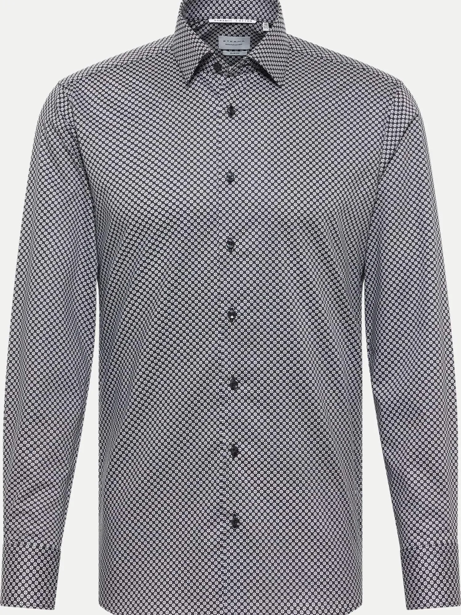 Slim-Fit Hemd mit Muster Mehrfarbig 39