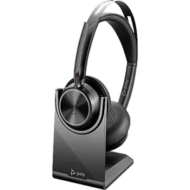 Poly Voyager Focus 2 Stereo Headset, On-ear Kopfhörer Bluetooth Schwarz