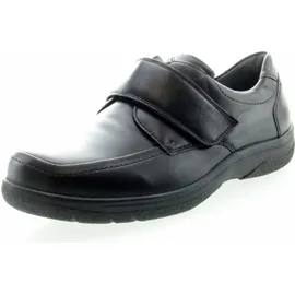 WALDLÄUFER Ken, Palmer (Glattleder), schwarz, Klettverschluss - 47 EU X-Weit