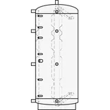 ETA Schichtpufferspeicher ETA SP 1100 Lt fuer Heizungswasser, 3 bar, 95C - 20050...