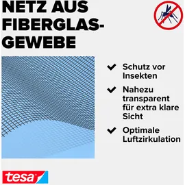 Tesa Fliegengitter Ersatzrolle 120 x 250 cm Anthrazit