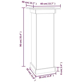 vidaXL Blumenständer 40 x 40 x 90 cm Kiefer