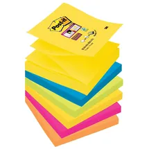 Post-it Post-it® Super Sticky Z-Notes Carnival Haftnotizen extrastark R3306SR farbsortiert, 6 Blöcke