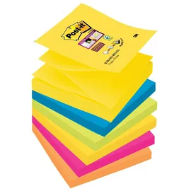 Post-it Post-it® Super Sticky Z-Notes Carnival Haftnotizen extrastark R3306SR farbsortiert, 6 Blöcke