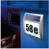 esotec Solar Hausnummernleuchte Wave kaltweiß, Ip44 wetterfest, Metall, 102036