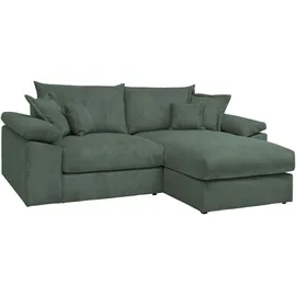 OTTO home Eckcouch Cord 4-Sitzer Dunkelgrün