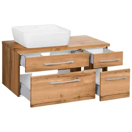 WELLTIME Waschbeckenunterschrank Davos 90 x 55 cm Beige