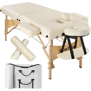 Tectake tectake® 2 Zonen Massageliege-Set Breite 59 cm, Polsterung 7,5 cm mit Holzgestell, 187 x 59 x 65,50 cm
