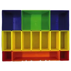 Boxeneinsatz mit farbigen Boxen P-83652