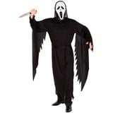 dressforfun Kostüm Herrenkostüm Schrei Halloween, Ganzkörperkostüm schwarz L | L