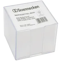 SOENNECKEN Zettelbox 5806 105x105x91mm transparent +Inhalt