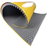 Akustikschaumstoff Selbstklebend 200x100 x 3 cm Noppenschaum von GMP Tech beauty of sound - Dämmung Schaumstoff zum gaming zimmer - Schallschutz wand im musikstudio - Acoustic foam - Echo absorber