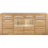 Home Affaire Sideboard »Kolding«, Breite 200 cm mit 2 Glastüren und 2 Holztüren, braun