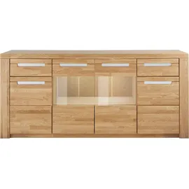 Home Affaire Sideboard »Kolding«, Breite 200 cm mit 2 Glastüren und 2 Holztüren, braun