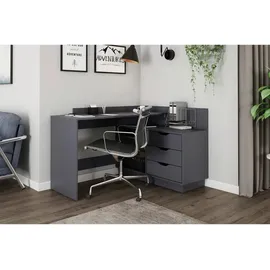 byLIVING Eckschreibtisch Belfast Anthrazit