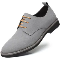 CHUUMEE Herren Anzugschuhe Casual Business Oxford Größe 38-50, grau, 47.5 EU - 49 1/3 EU